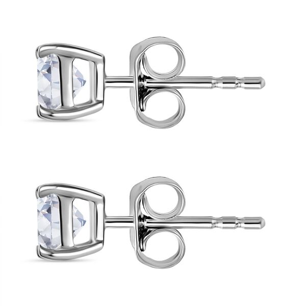 LUXURIANT SGL zertifizierte VS-EF Labor Diamant Ohrringe in 585 Wei&szlig;gold - 1 ct. image number 4