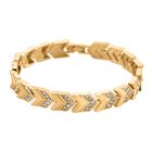 Weißer Kristall Armband ca. 19 cm Std Gelb