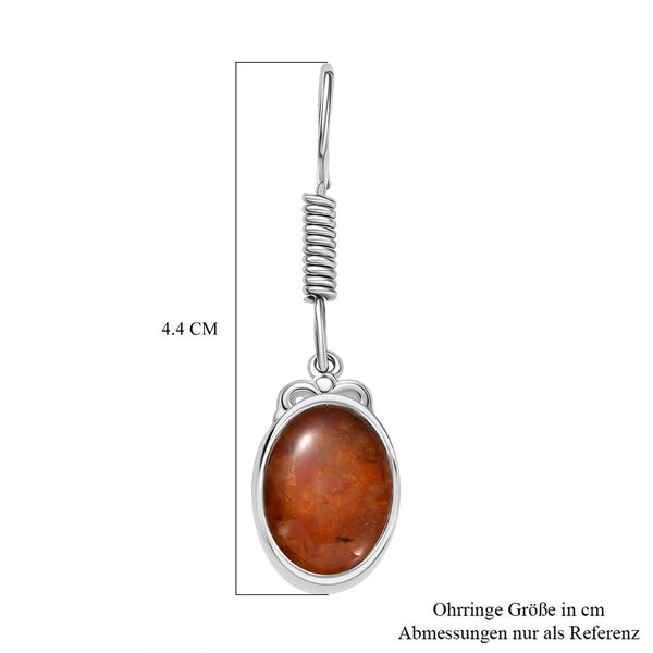 Feuer Opal Matrix Ohrringe 950 Kupfer ca. 11.00 ct image number 6