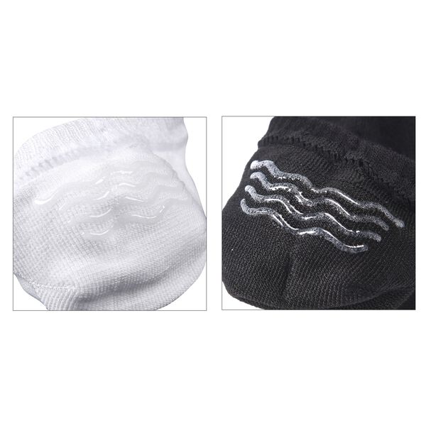 4er Set - Sneaker-Bambussocken mit Silikonferse, 26-30cm, schwarz/wei&szlig; image number 6