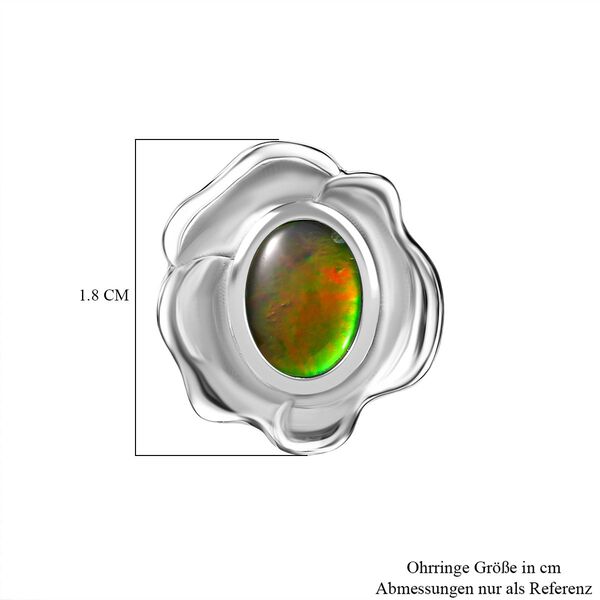 Ammolit Ohrringe 925 Silber rhodiniert ca. 2,36 ct. image number 5