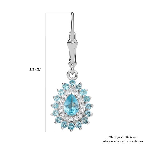 D'Joy AA Betroka Blauer Apatit Ohrringe 925 Silber rhodiniert ca. 2.04 ct image number 6