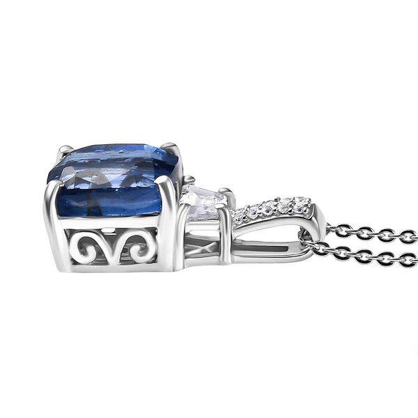 D'Joy AA Nat&uuml;rlicher Kaschmir Kyanit und Zirkon Anh&auml;nger mit 50cm Kette - 3 ct. image number 4