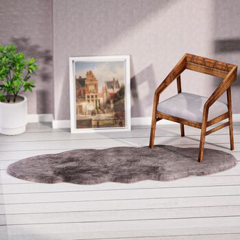 Kunstfell Teppich, hellbraun