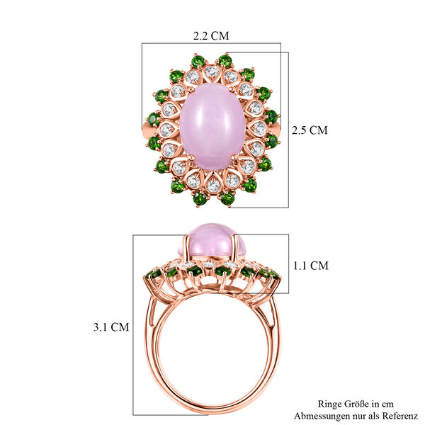 EverTrue Kunzit, Chromdiopsid und Zirkon Ring - 7,92 ct. image number 6