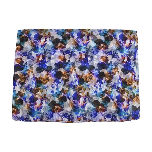 LA MAREY - bedruckter Seidenschal, 180x110 cm, Grau und mehrfarbig image number 2