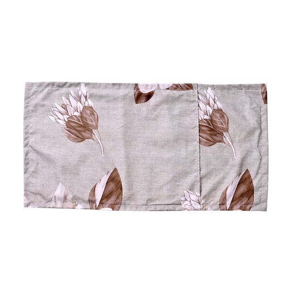 6-tlg. Bettwäsche-Garnitur mit doppelseitigem Druck, Blumenmuster, beige image number 9