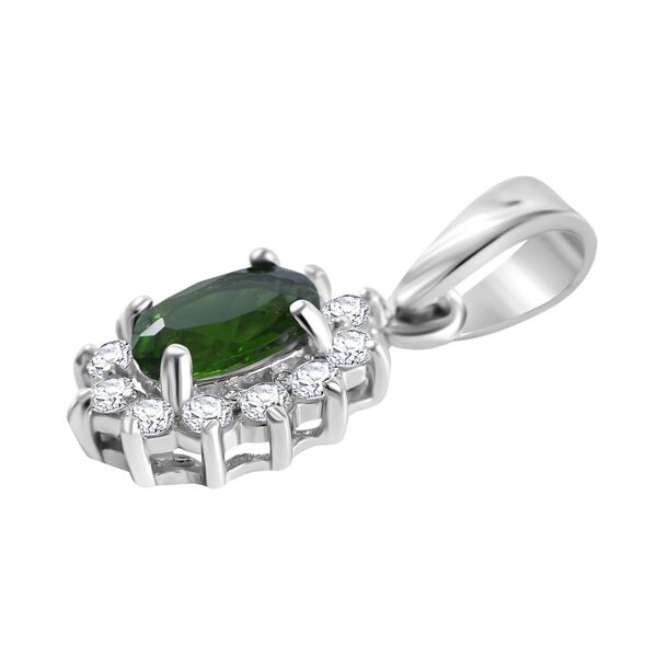 Nat&uuml;rlicher Chromdiopsid und Zirkon Anh&auml;nger - 0,78 ct. image number 2