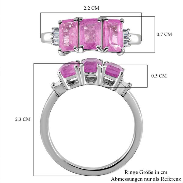 Ilakaka Rosa Saphir und Diamant Ring - 2,38 ct. image number 7