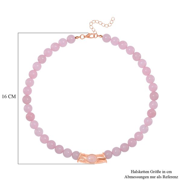 Rosenquarz Halskette, 45 cm- 330 ct. image number 5