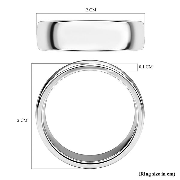 Klassischer Komfort-Bandring, 925 Silber rhodiniert image number 6