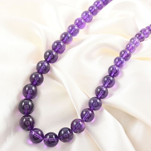 LUXORO zertifiziert und geprüft AAA afrikanische Amethyst Halskette in 585 Gold, 45 cm - 275 ct. image number 1