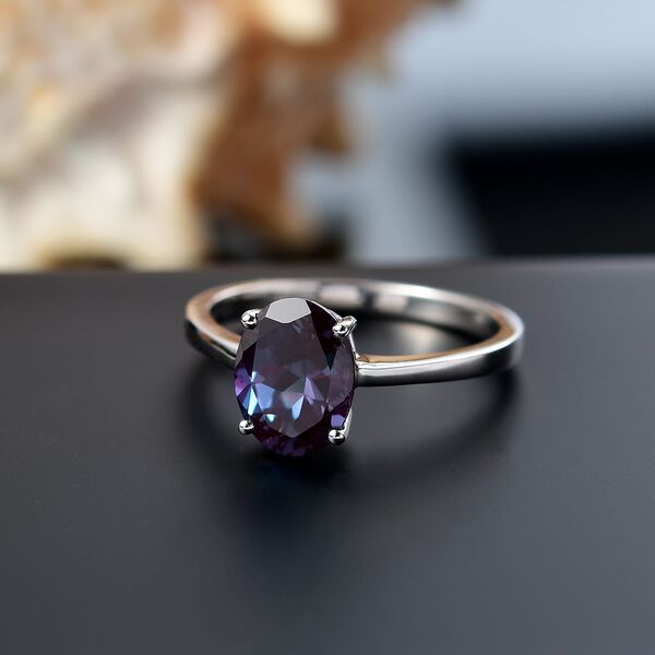 AAA Lab Created Alexandrit Ring 417 Gold (Größe 18.00) ca. 2,38 ct image number 1