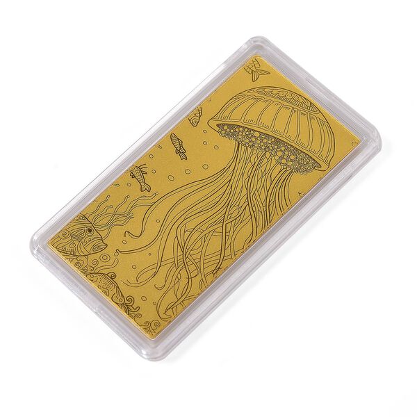 999er Gold-Barren mit Quallenmotiv image number 3