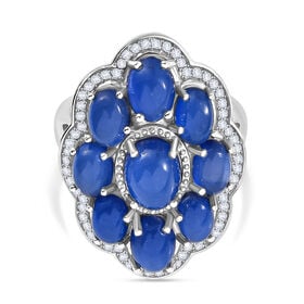 D'Joy Aurora Mondstein Ring 925 Silber rhodiniert (Größe 18.00) ca. 6,73 ct