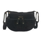 Crossbody Tasche aus 100% echtem Leder, Größe 33x3,8x25,4 cm, Schwarz