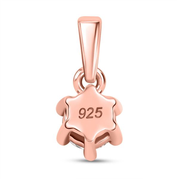 Moissanit Anhänger 925 Silber 750 Roségold Vermeil ca. 0.23 ct image number 4