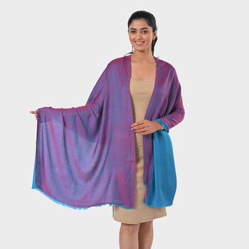 Eleganter Wende-Schal aus 100% Viskose, ca. 70x200 cm, Violett