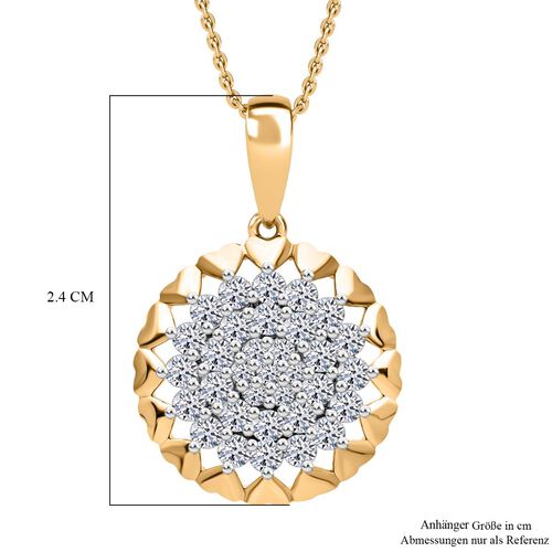 LUXURIANT DIAMOND - Lab Grown Diamant SI-GH Schmuckset 925 Silber 750 Gelbgold Vermeil ca. 0,75 ct. image number 4