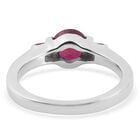 Fissure gefüllt Rubin Ring 925 Silber Platin-Überzug image number 4
