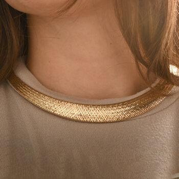 Kette im Netz-Design in 585 Gelbgold, 40,5+5cm