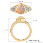 Natürlicher Äthiopischer Opal und Zirkon Ring 925 Silber Gelbgold Vermeil  ca. 1,29 ct image number 6