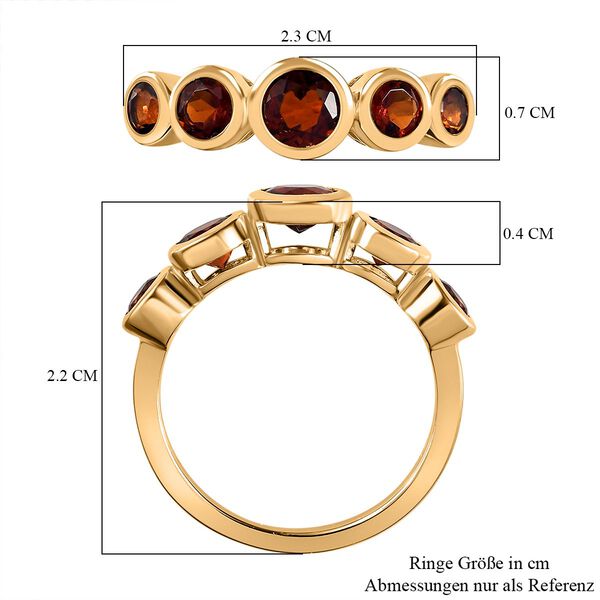 Kirschcitrin Ring, 925 Silber vergoldet, ca. 1.29 ct image number 7