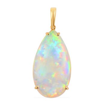 ILIANA AAA Nat&uuml;rlicher, &auml;thiopischer Welo Opal Anh&auml;nger, zertifiziert und gepr&uuml;ft, 750 Gelbgold ca. 8,60 ct
