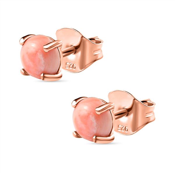 Oregon Sonnenaufgang Pfirsich Opal Ohrringe, 925 Silber ros&eacute;vergoldet, ca. 0.77 ct image number 4