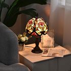 Art-Décor Lampe im Tiffany-Stil, Blumenmuster image number 2