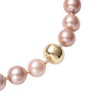 8-12 mm mehrfarbige Edison Perlen-Halskette, 50 cm image number 4