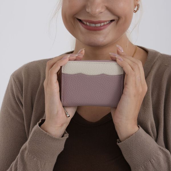 Echtleder-Geldb&ouml;rse, RFID-Schutz, 11,5x8,5x2,5cm, Pink image number 3
