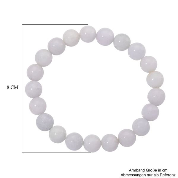 Flexibles, nat&uuml;rliches wei&szlig;es Jade Armband - 180 ct. image number 4