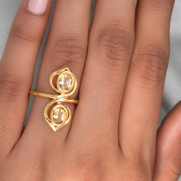 Citrin Ring 925 Silber vergoldet  ca. 1,43 ct image number 3