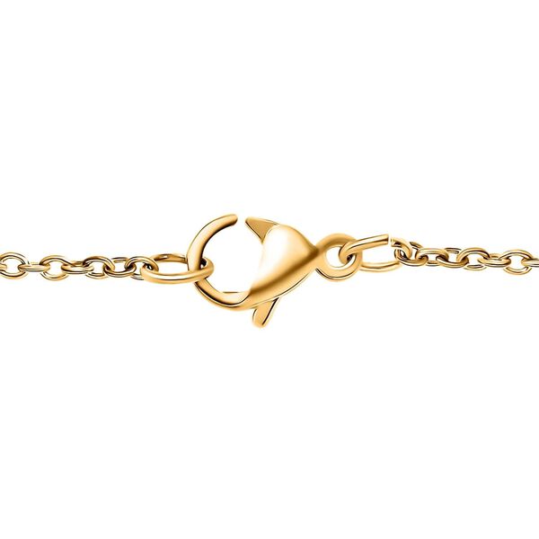 Blauer Glas- und mehrfarbiger Zirkonia-Anhänger mit 45cm Kette image number 4