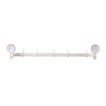 Handtuchhalter mit Drucktastensperren, Wei&szlig;