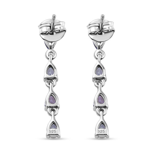 Tansanit-Ohrringe, 925 Silber platiniert ca. 1,26 ct image number 5