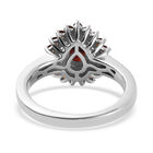 Anthill Granat und Zirkon Halo Ring 925 Silber platiniert  ca. 0,99 ct image number 5
