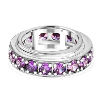 Lila Zirkonia Spinning Ring - 7,48 ct.