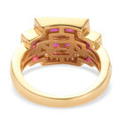 Afrikanischer Rubin-Ring, (Fissure gefüllt), 925 Silber Gelbgold Vermeil image number 5