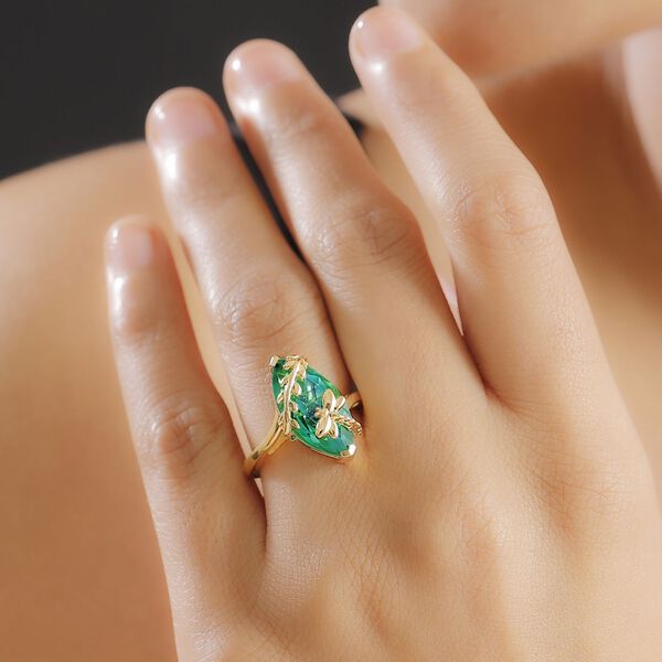 GP Trionfo Kollektion - Pfau Triplett Quarz und Kanchanaburi blauer Saphir-Ring - 6,54 ct. image number 2