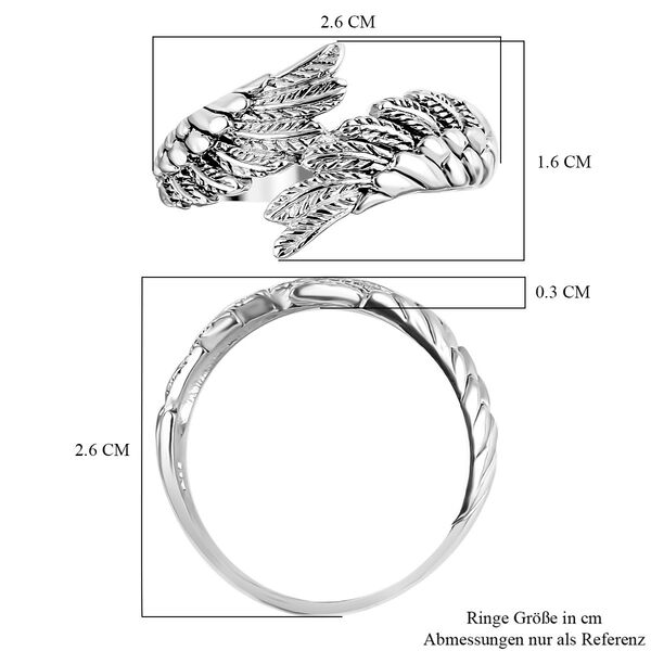 Royal Bali Kollektion- Bypass Ring in 925 Silber image number 5