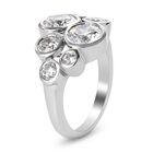 LUSTRO STELLA Hergestellt mit ZIRKONIA Ring 925 Silber Platin-Überzug (Größe 18.00) ca. 2,19 ct image number 4