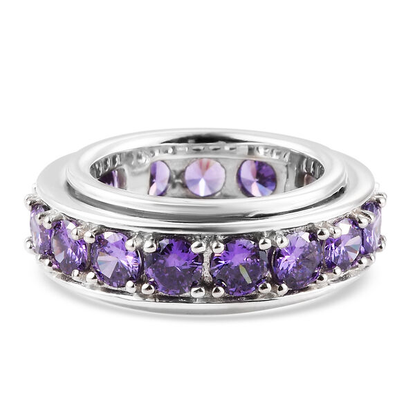Amethyst kubischer Zirkonia-Spinning-Ring image number 0