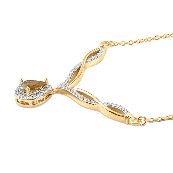 Turkizit und Zirkon Halskette in Silber image number 5