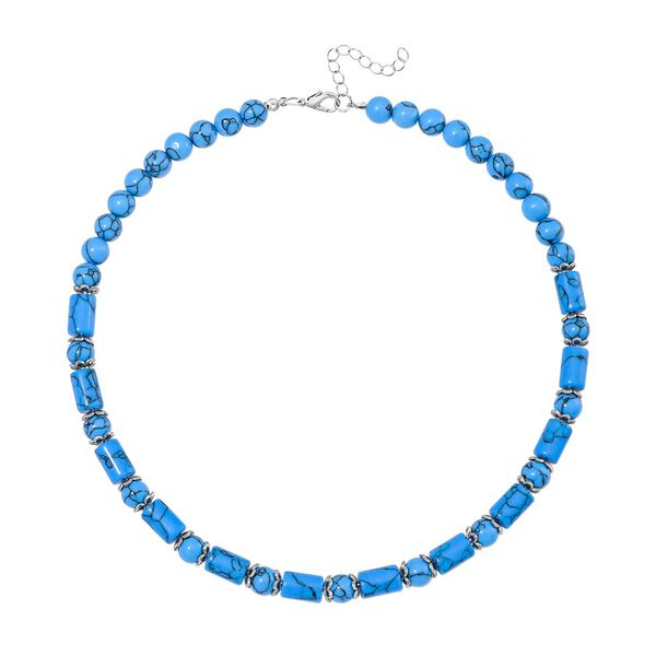 Blaue Howlit-Halskette, 45 cm - 220 ct. image number 2