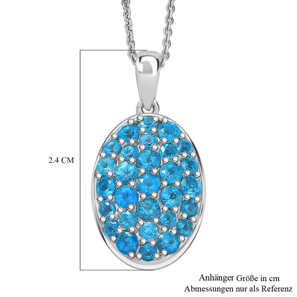 D'Joy Malgache Neon Apatit Anhänger mit 45cm Kette -1,70 ct. image number 6