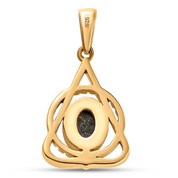 Meteorit Anhänger 925 Silber vergoldet ca. 3,01 ct image number 5