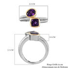 Lusaka Amethyst Bypass Ring 925 Silber Bicolor image number 6