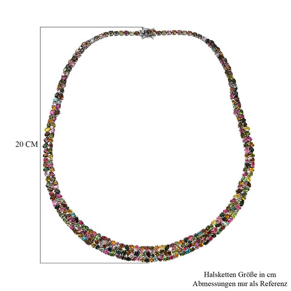 Mehrfarbige Turmalin-Halskette 50 cm- 45,85 ct. image number 5